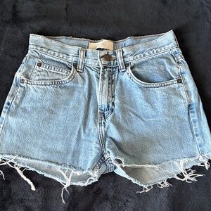 GAP Light Blue Frayed Jean Shorts
